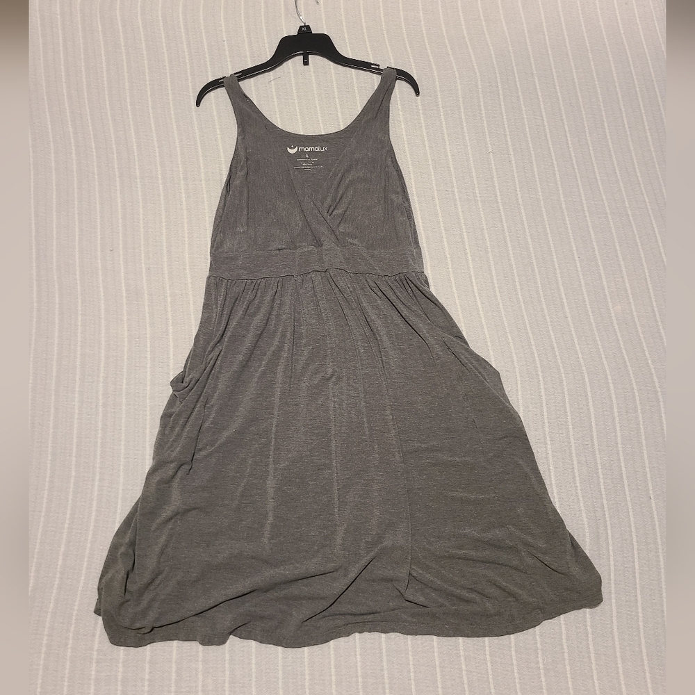 Mamalux Leakproof Lounge Dress Large Charcoal Gray
